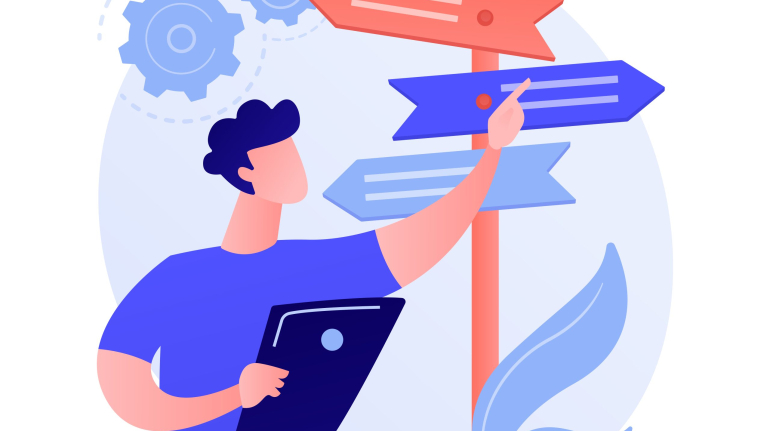 Decision making abstract concept vector illustration. Problem solving skill, leadership, decision-making framework, tree analysis, rational approach, business management abstract metaphor.